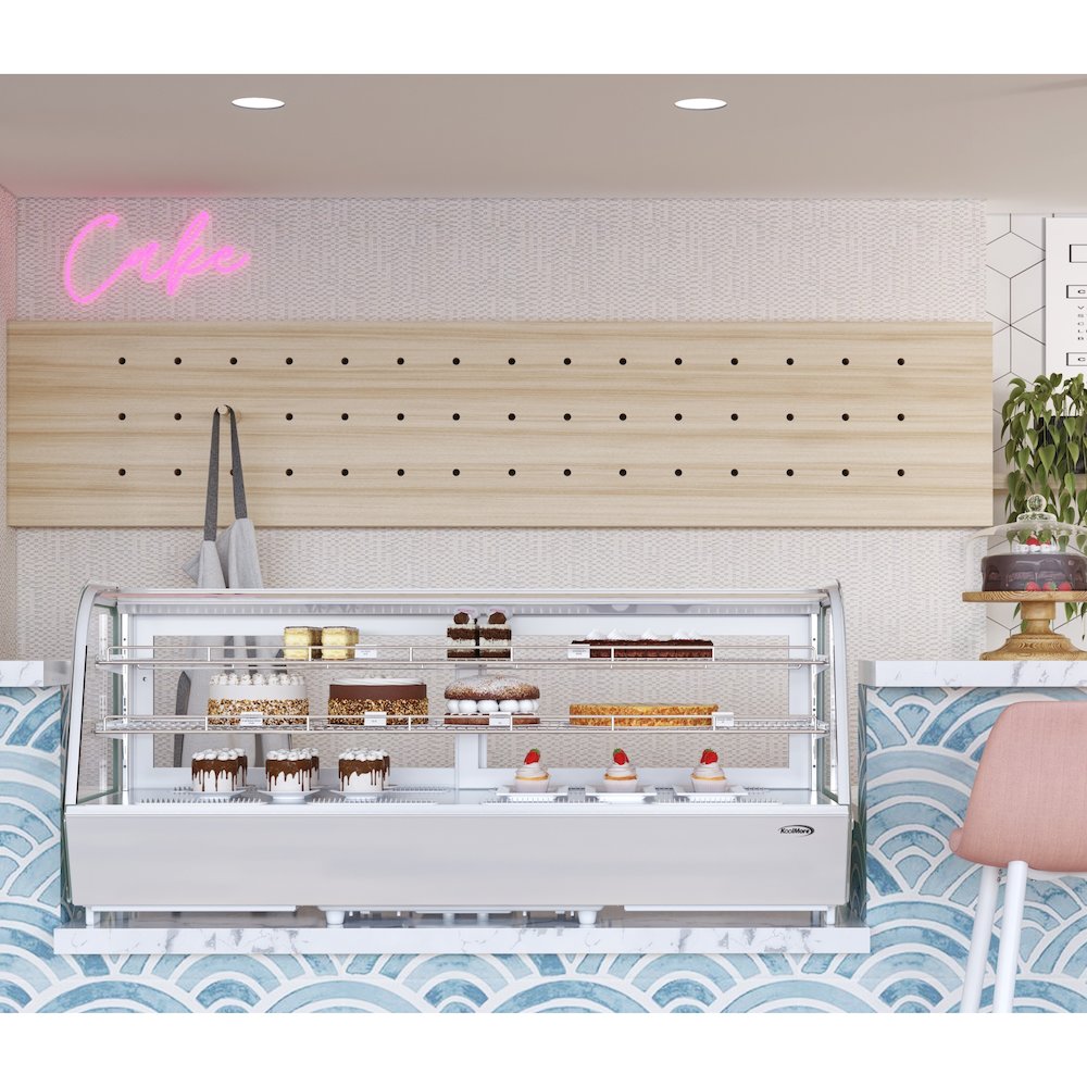 60 in. Countertop Bakery Display Refrigerator in White, 8 cu. ft.. Picture 5