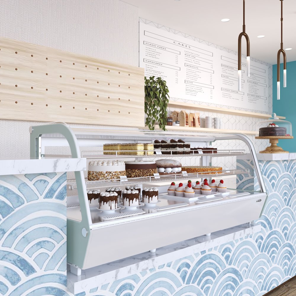 60 in. Countertop Bakery Display Refrigerator in White, 8 cu. ft.. Picture 6