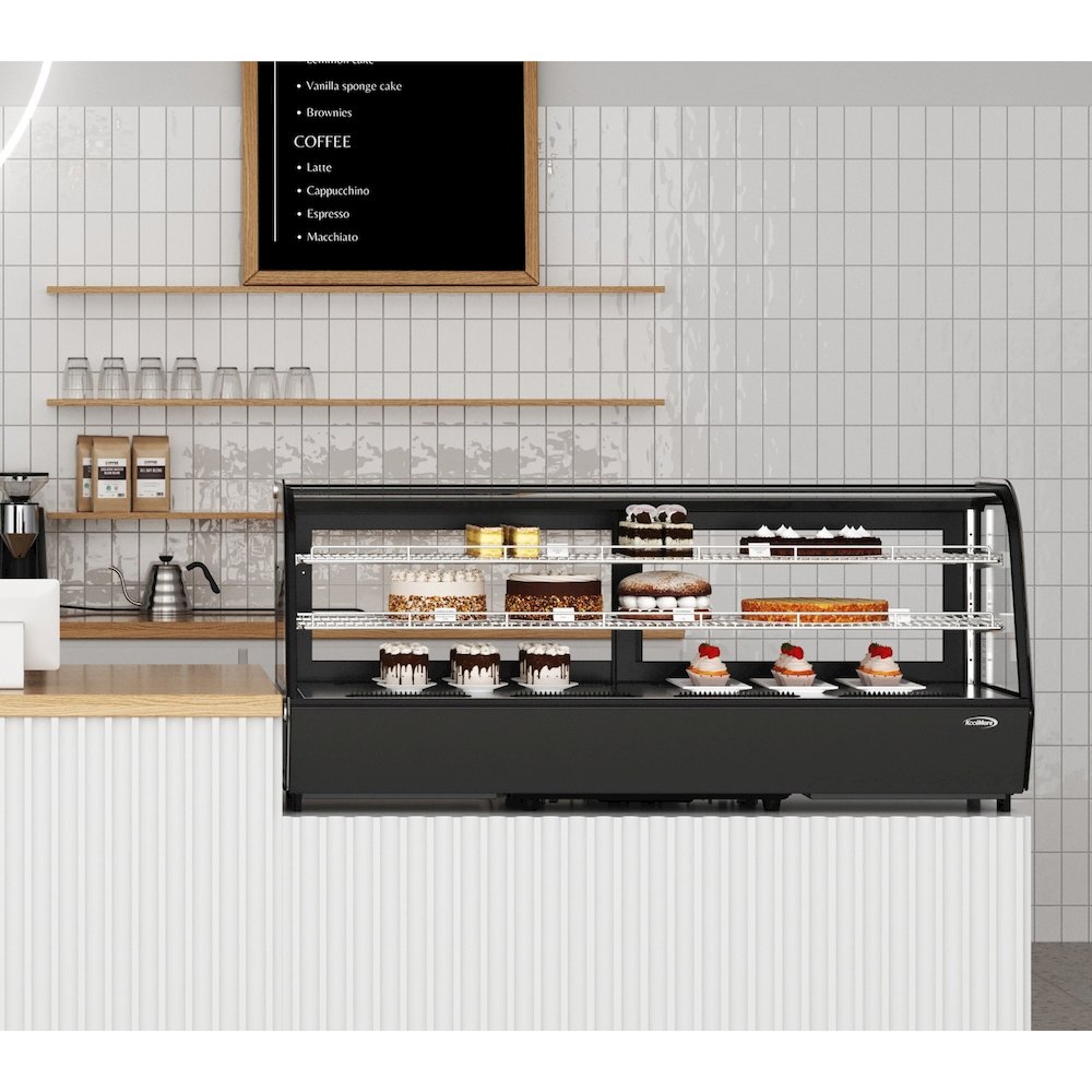 60 in. Countertop Bakery Display Refrigerator in Black, 8 cu. ft.. Picture 5