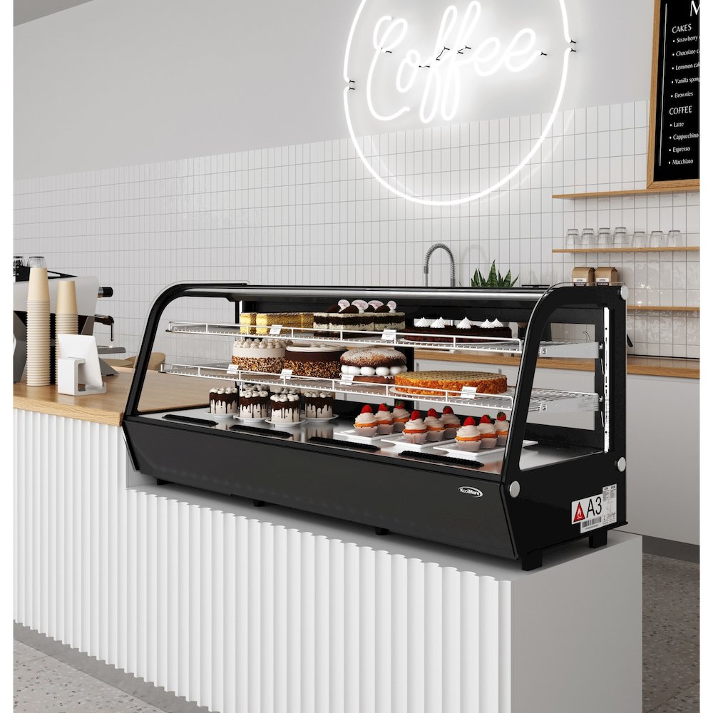 60 in. Countertop Bakery Display Refrigerator in Black, 8 cu. ft.. Picture 6