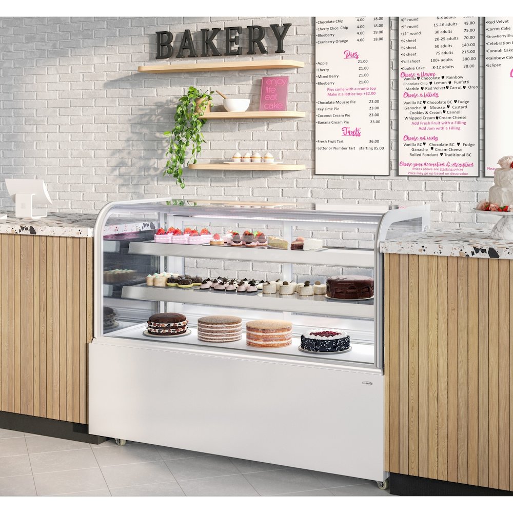 60 in. Refrigerated Bakery Display Case, 17.6 cu. ft. in White. Picture 5