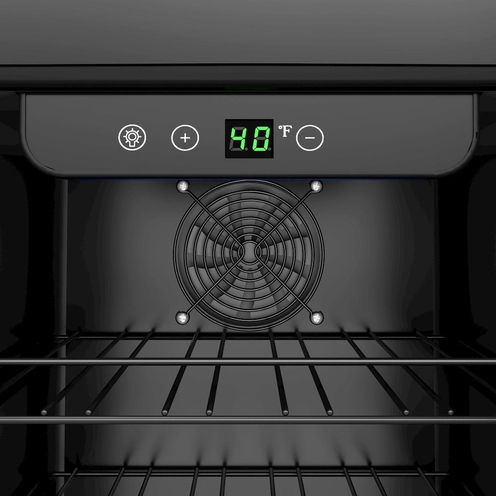 15 in Small Stainless Steel Glass-Door Built-In Refrigerator and Beverage Cooler. Picture 6