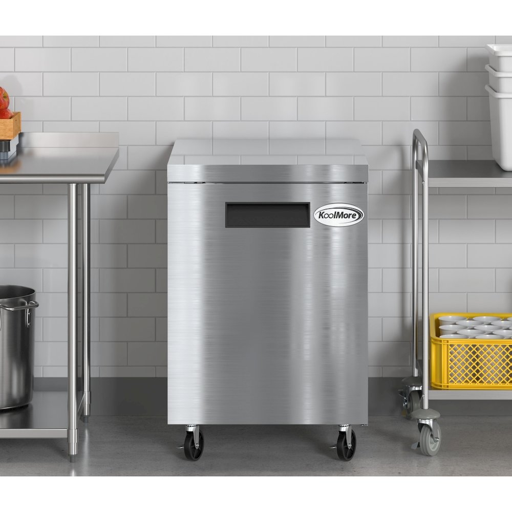 27 in. One Door Undercounter Refrigerator 5 cu. ft. in Stainless-Steel. Picture 4