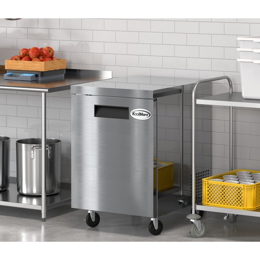 27 in. One Door Undercounter Refrigerator 5 cu. ft. in Stainless-Steel. Picture 5