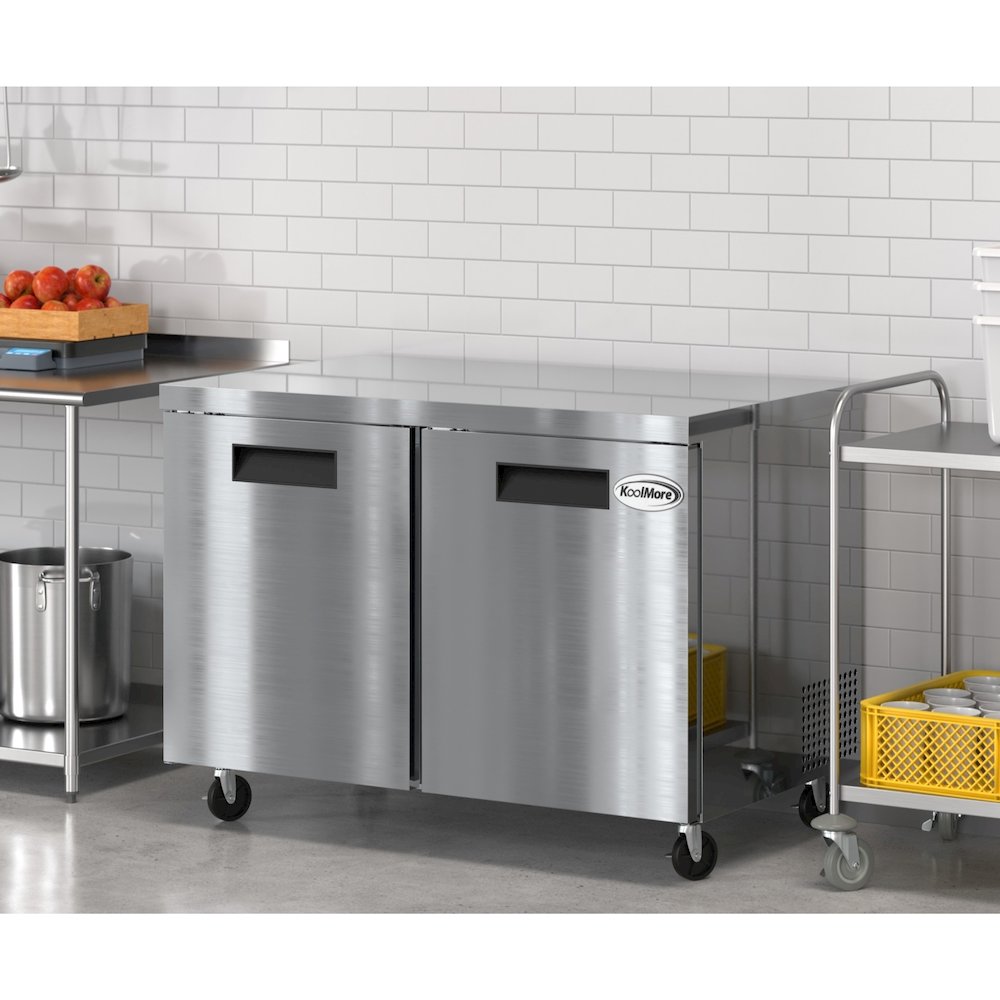 48 in. Two Door Undercounter Refrigerator in Stainless-Steel 11 cu. ft.. Picture 4
