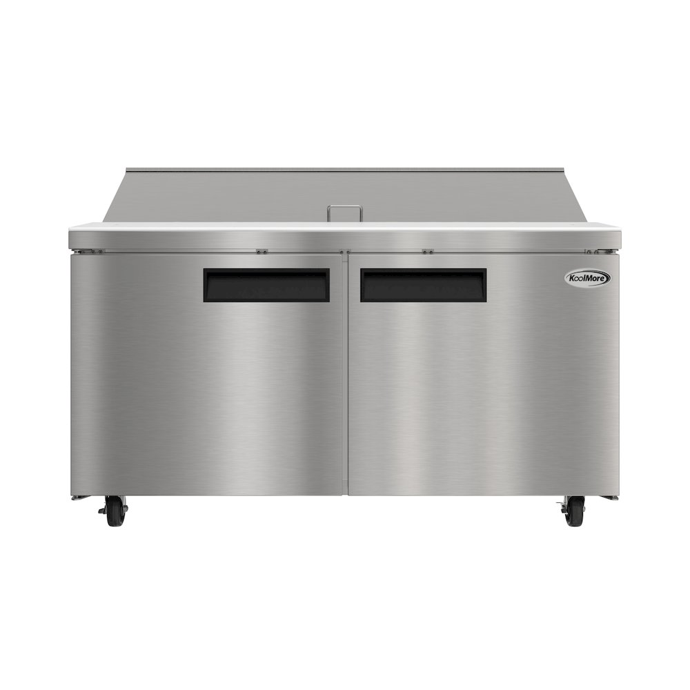 60" 2 Door Refrigerated Salad and Sandwich Prep Table, 16 Pan Capacity. Picture 10