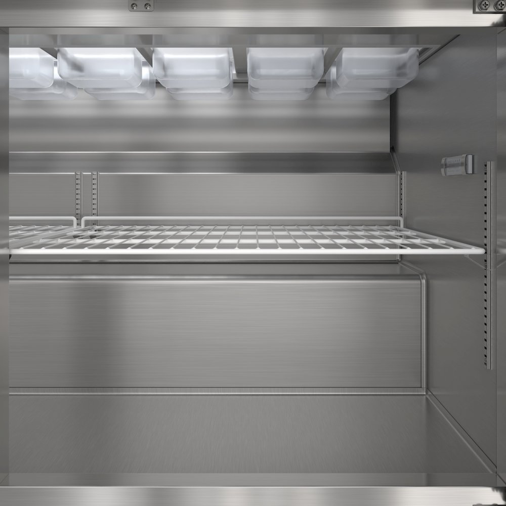 60" 2 Door Refrigerated Salad and Sandwich Prep Table, 16 Pan Capacity. Picture 7