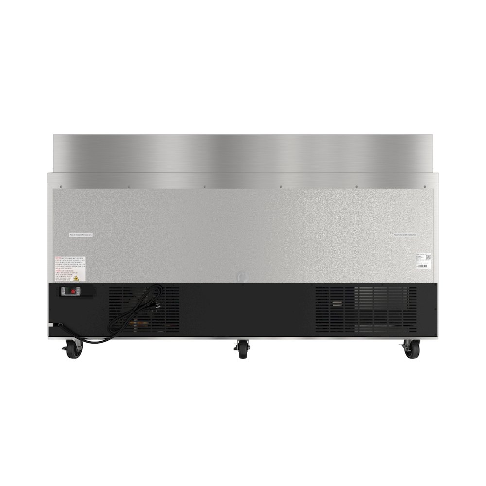 70" 3 Door Refrigerated Salad and Sandwich Prep Table, 18 Pan Capacity. Picture 9