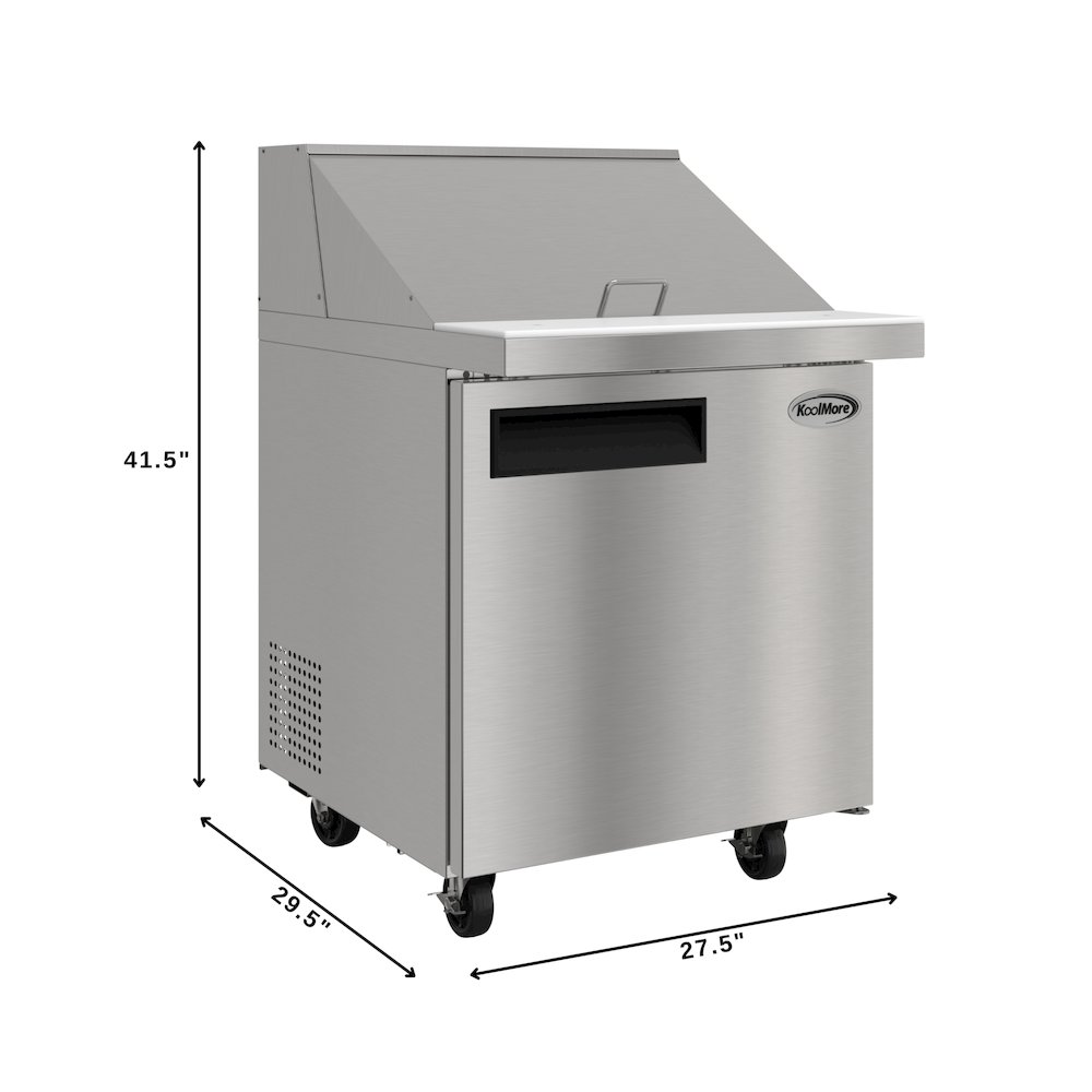 27" 1Door Refrigerated Mega Salad and Sandwich Prep Table, 12 Pan Capacity. Picture 2