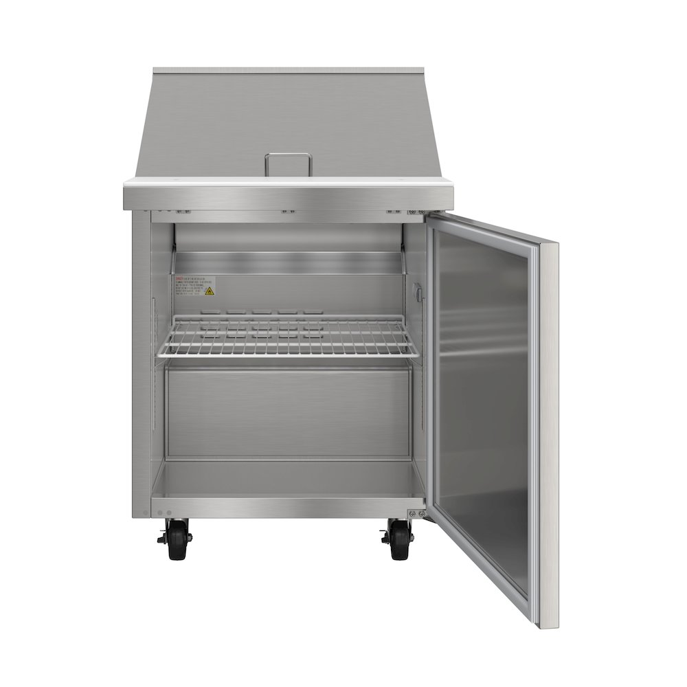 27" 1Door Refrigerated Mega Salad and Sandwich Prep Table, 12 Pan Capacity. Picture 6