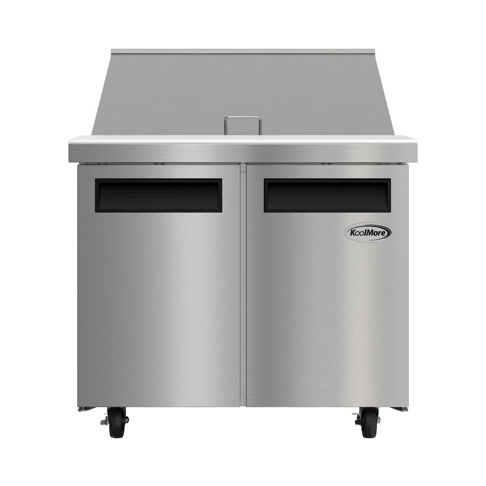 36" 2 Door Refrigerated Mega Salad and Sandwich Prep Table, 15 Pan Capacity. Picture 10