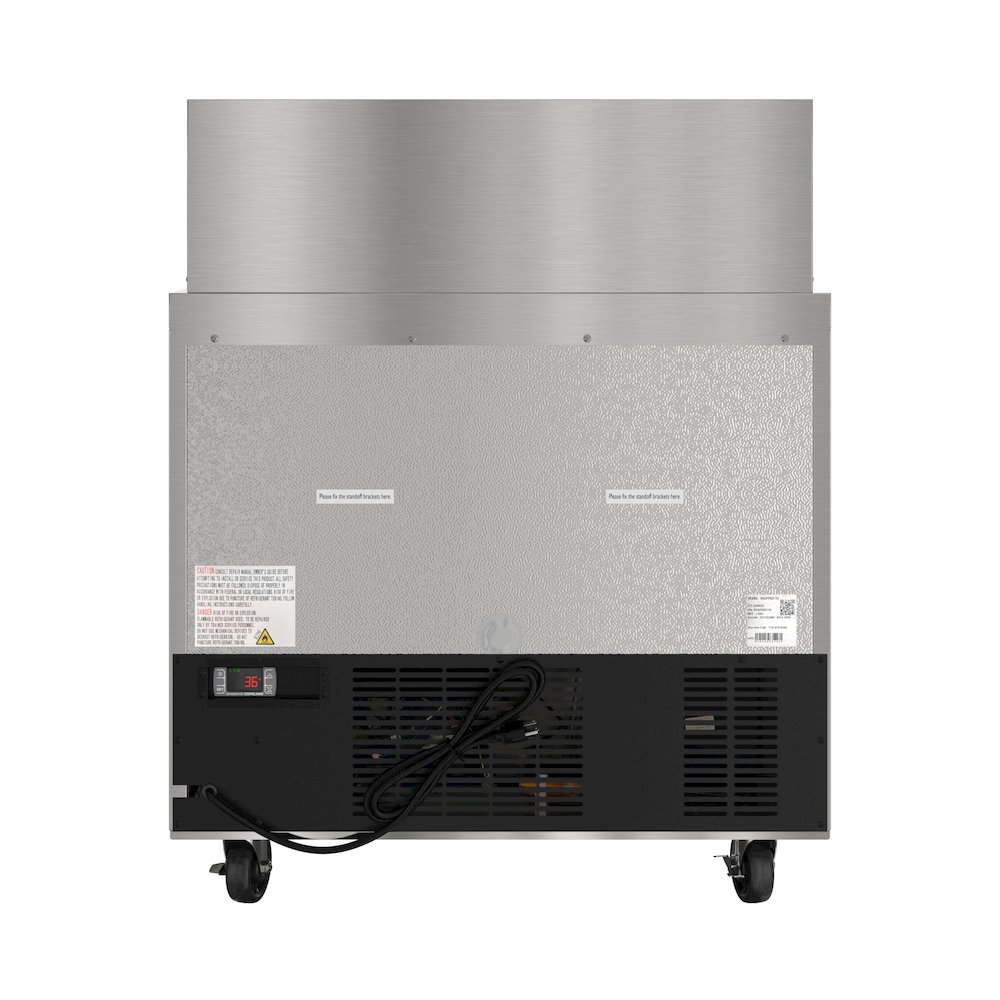 36" 2 Door Refrigerated Mega Salad and Sandwich Prep Table, 15 Pan Capacity. Picture 9