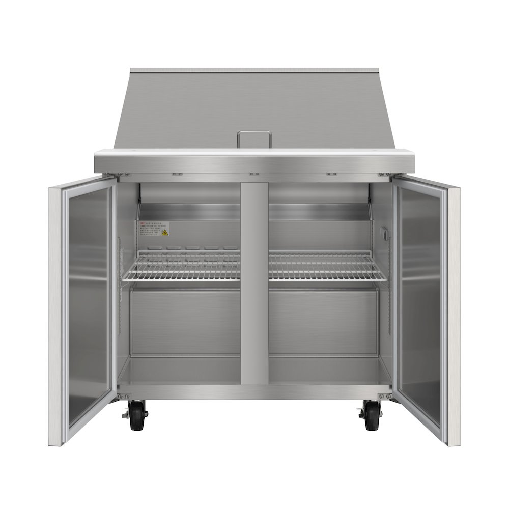 36" 2 Door Refrigerated Mega Salad and Sandwich Prep Table, 15 Pan Capacity. Picture 6