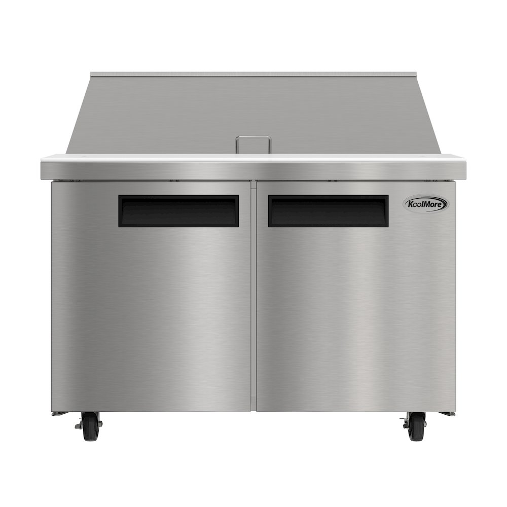 46" 2 Door Refrigerated Mega Salad and Sandwich Prep Table, 18 Pan Capacity. Picture 10