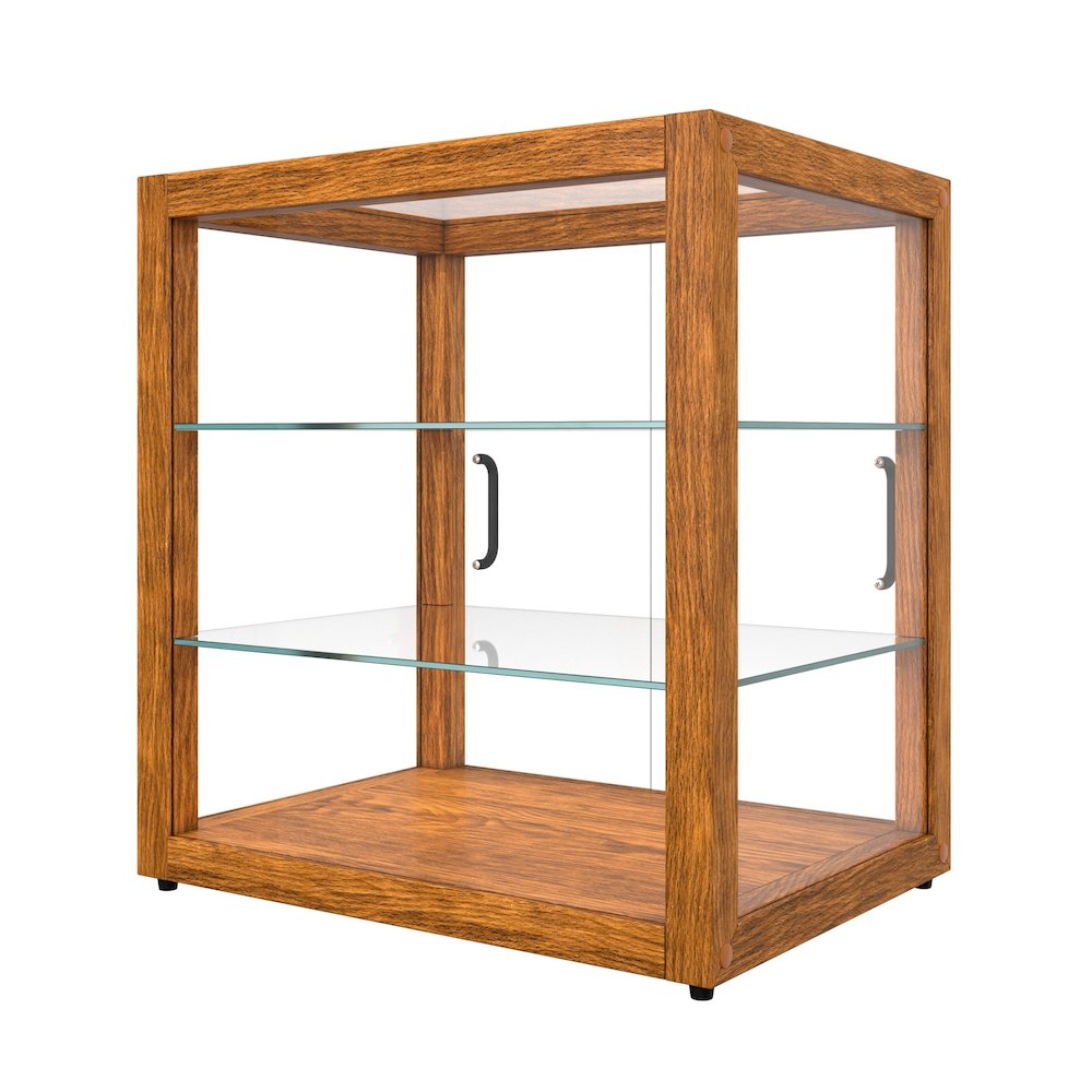 20 In. 3-Tier Artisan Light Wooden Bakery Square Display case, 2.5 cu. ft.. Picture 8
