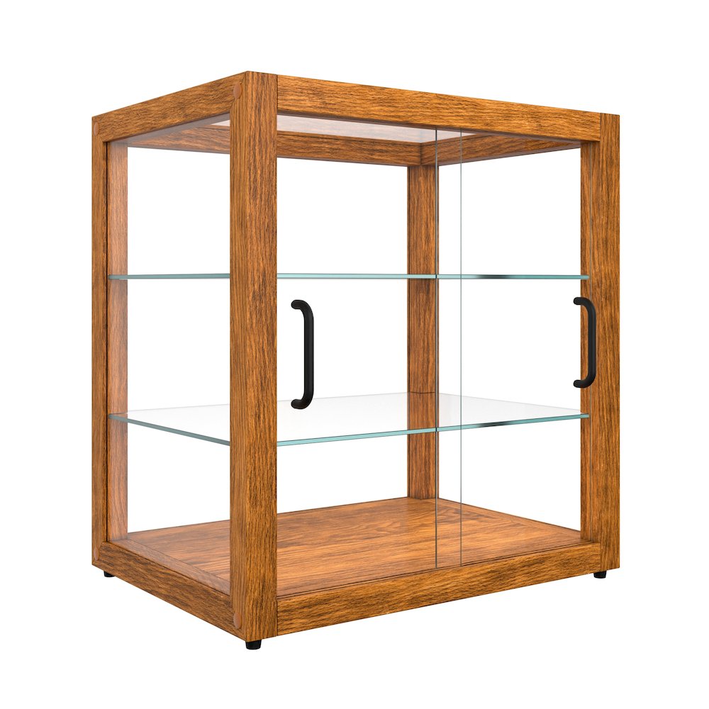 20 In. 3-Tier Artisan Light Wooden Bakery Square Display case, 2.5 cu. ft.. Picture 9
