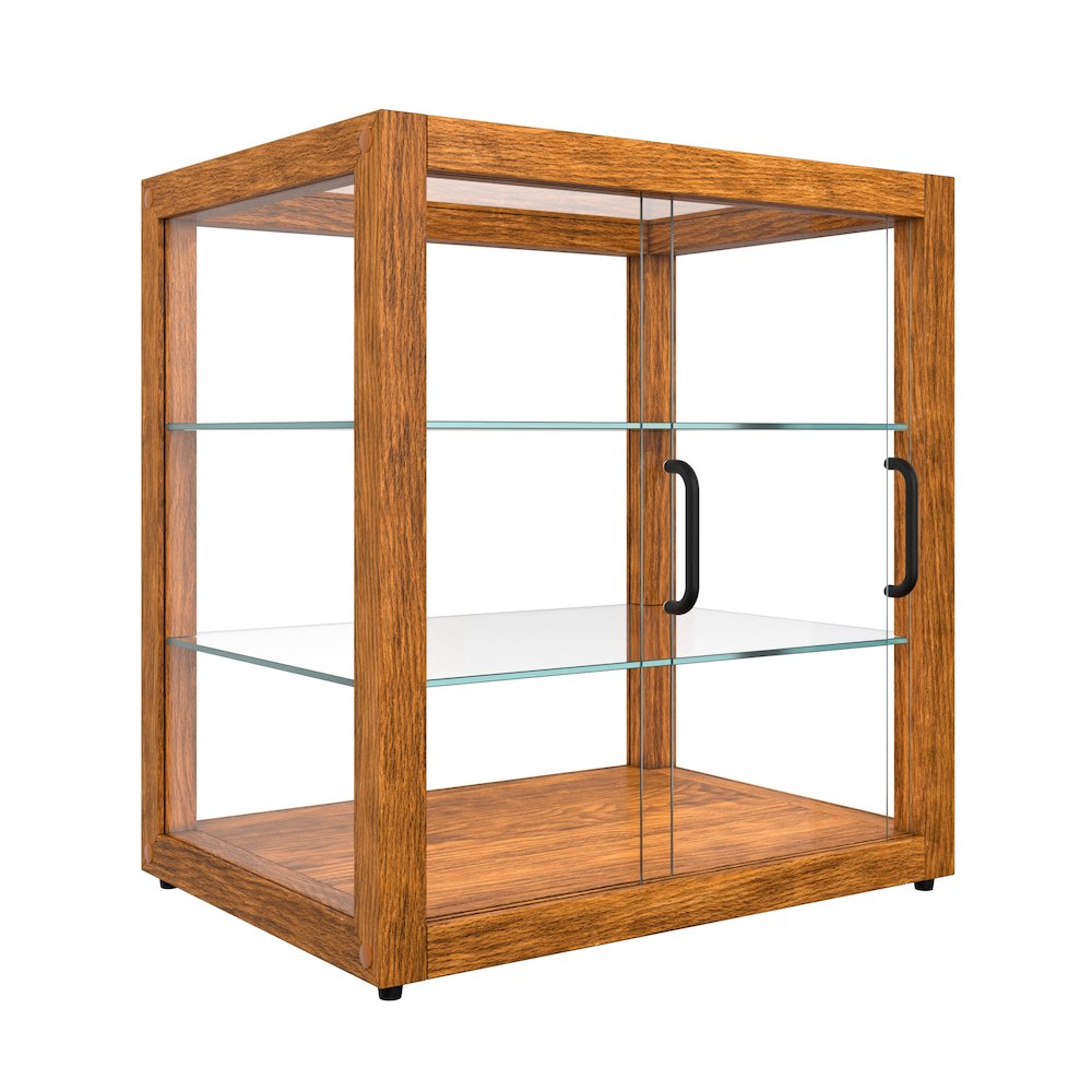 20 In. 3-Tier Artisan Light Wooden Bakery Square Display case, 2.5 cu. ft.. Picture 10