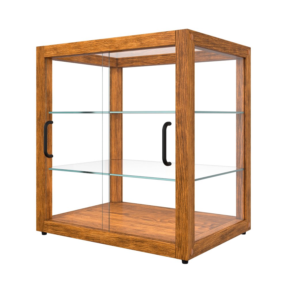 20 In. 3-Tier Artisan Light Wooden Bakery Square Display case, 2.5 cu. ft.. Picture 11