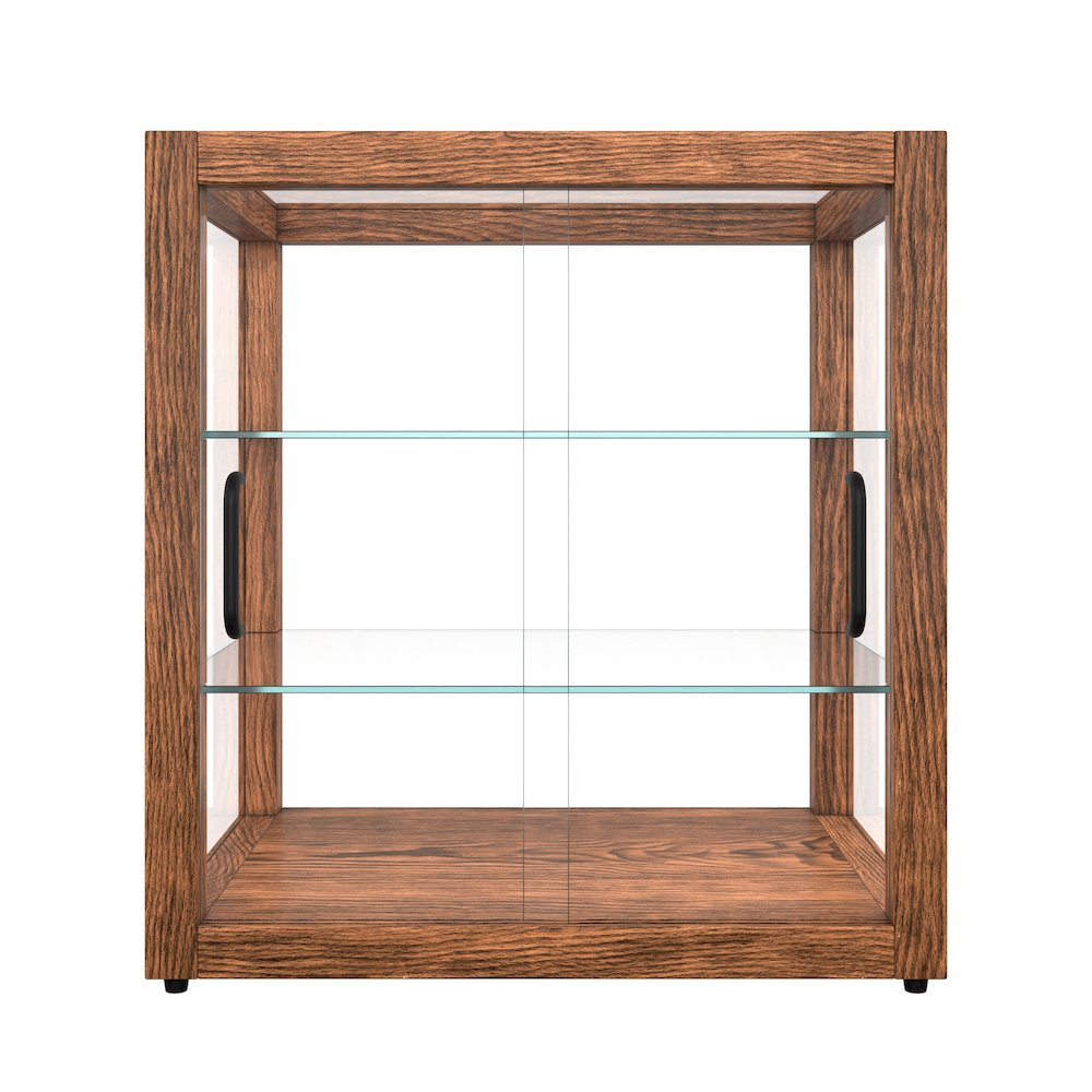 20 In. 3-Tier Artisan Dark Wooden Bakery Square Display case, 2.5 cu. ft.. Picture 7