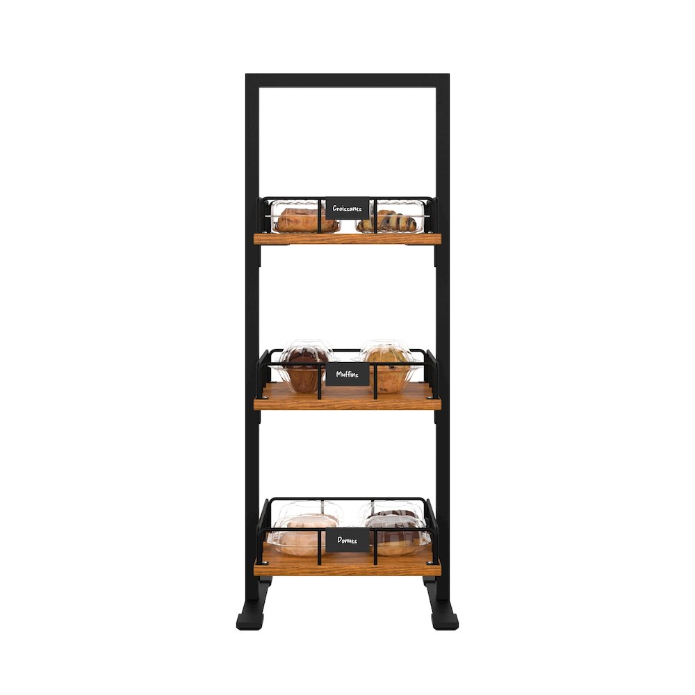 12 In. 3-Tier Wooden Bakery, Supermarket & Cafe Display Case. Picture 2
