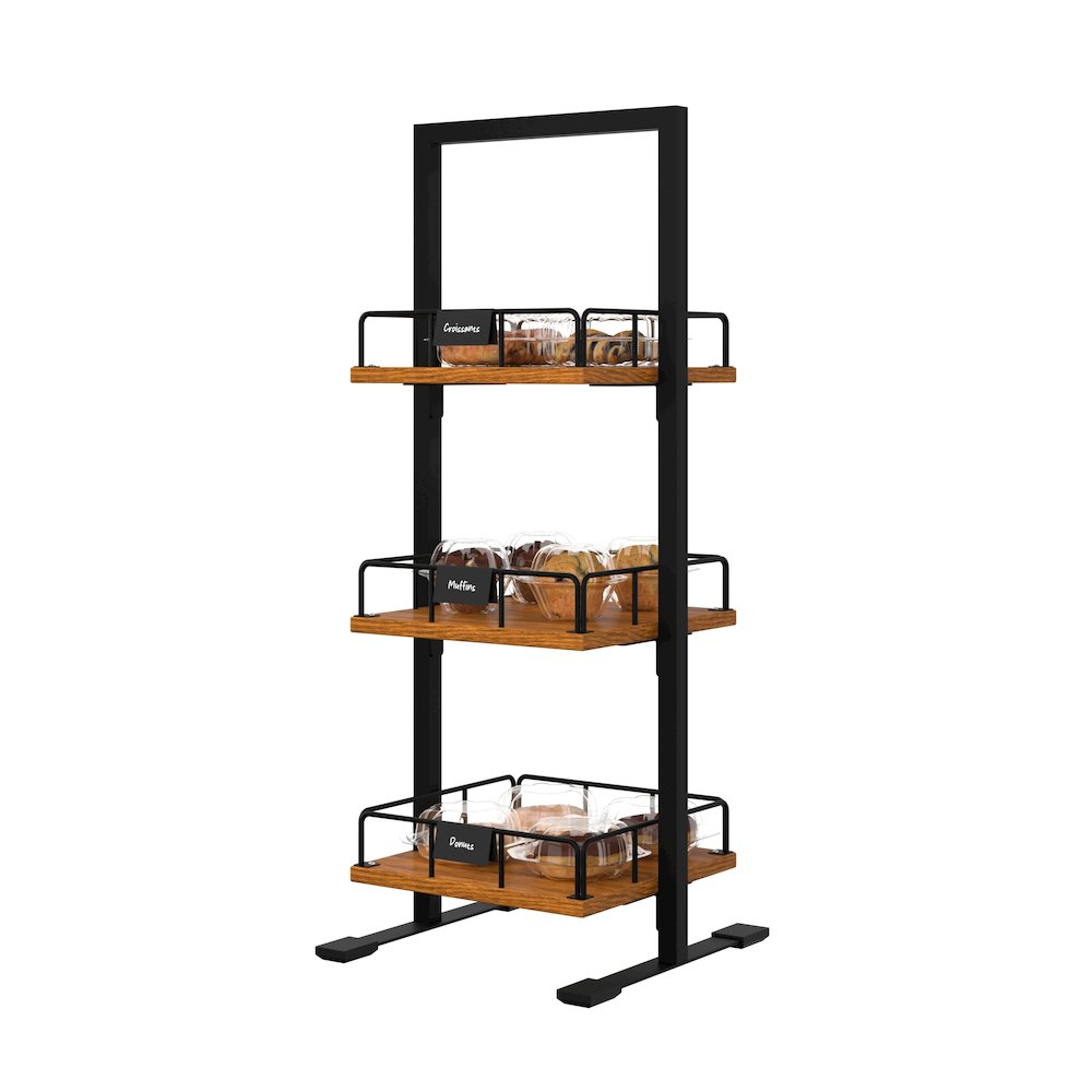 12 In. 3-Tier Wooden Bakery, Supermarket & Cafe Display Case. Picture 6