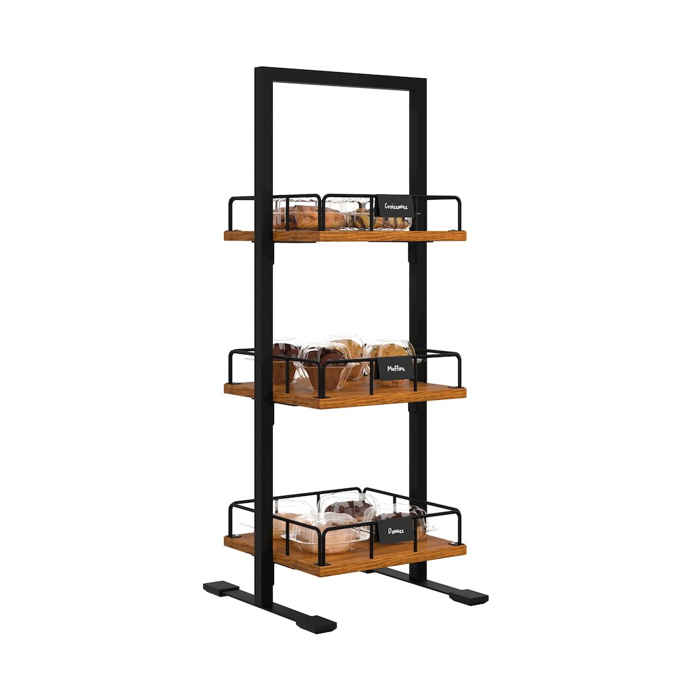 12 In. 3-Tier Wooden Bakery, Supermarket & Cafe Display Case. Picture 5