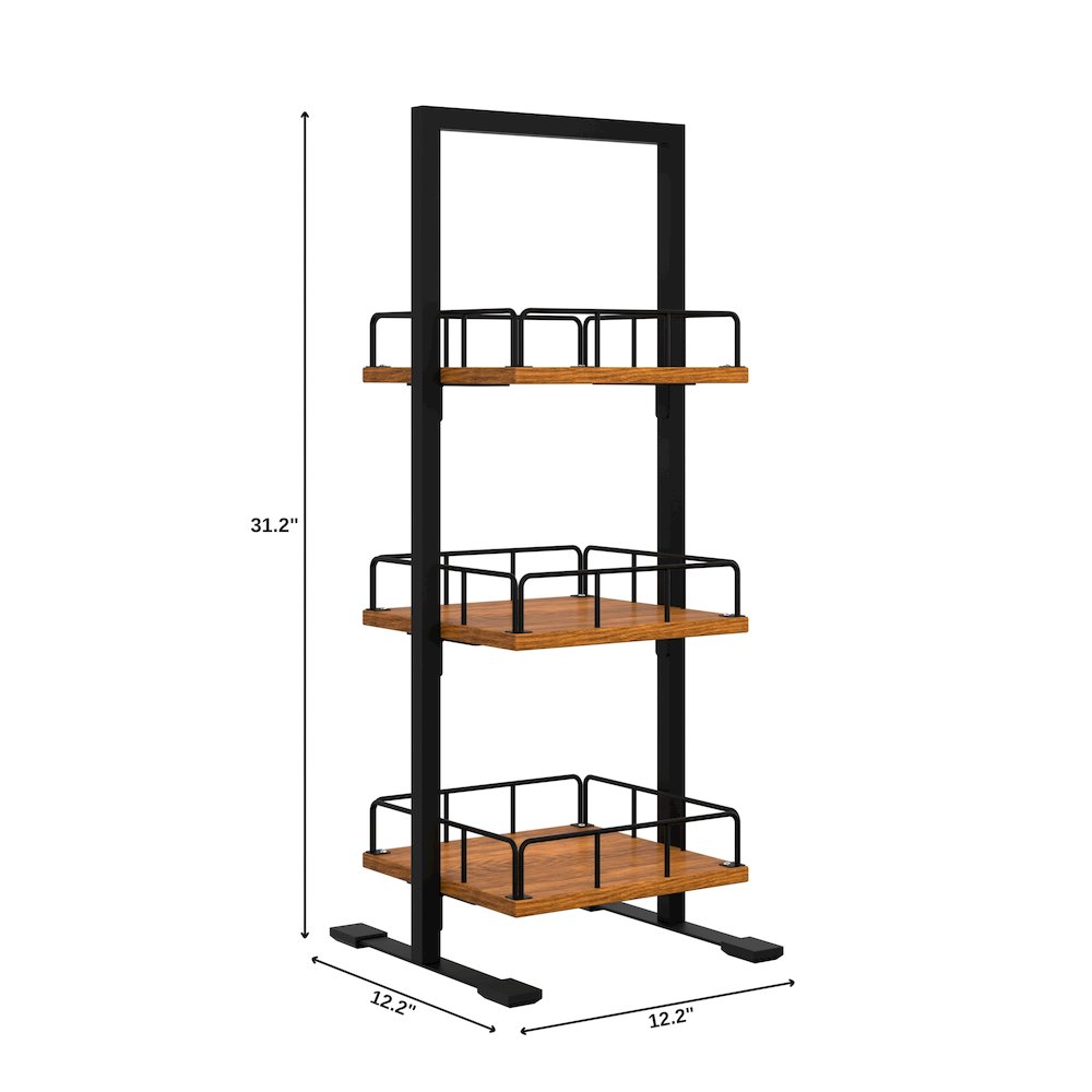 12 In. 3-Tier Wooden Bakery, Supermarket & Cafe Display Case. Picture 1