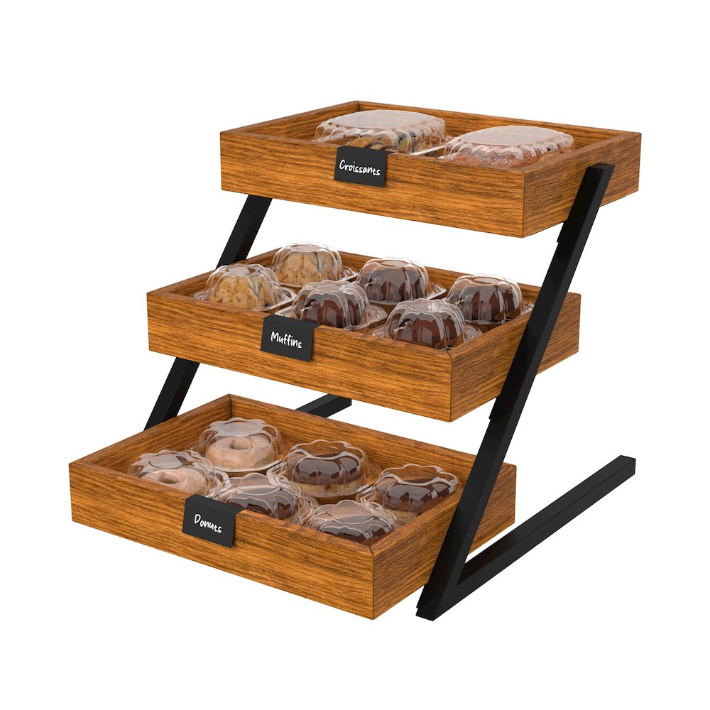 16.5 In. 3-Tier Wooden Staircase Display Case. Picture 6