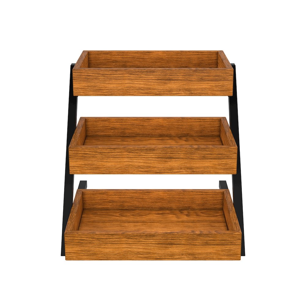 16.5 In. 3-Tier Wooden Staircase Display Case. Picture 7