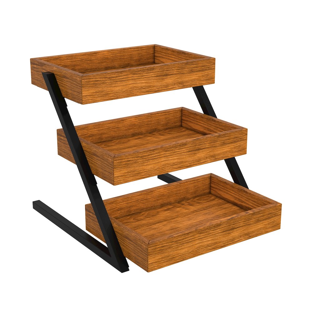 16.5 In. 3-Tier Wooden Staircase Display Case. Picture 8