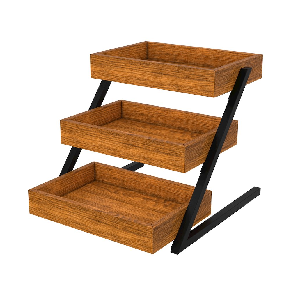 16.5 In. 3-Tier Wooden Staircase Display Case. Picture 9