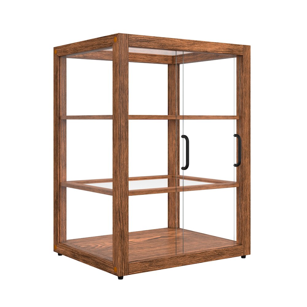 21 In. Artisan Upright Dark Wooden Bakery Display Case 3.5 Cu. ft.. Picture 9
