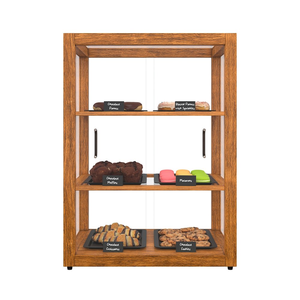 21 In. Artisan Upright Light Wooden Bakery Display Case 3.5 Cu. ft.. Picture 2