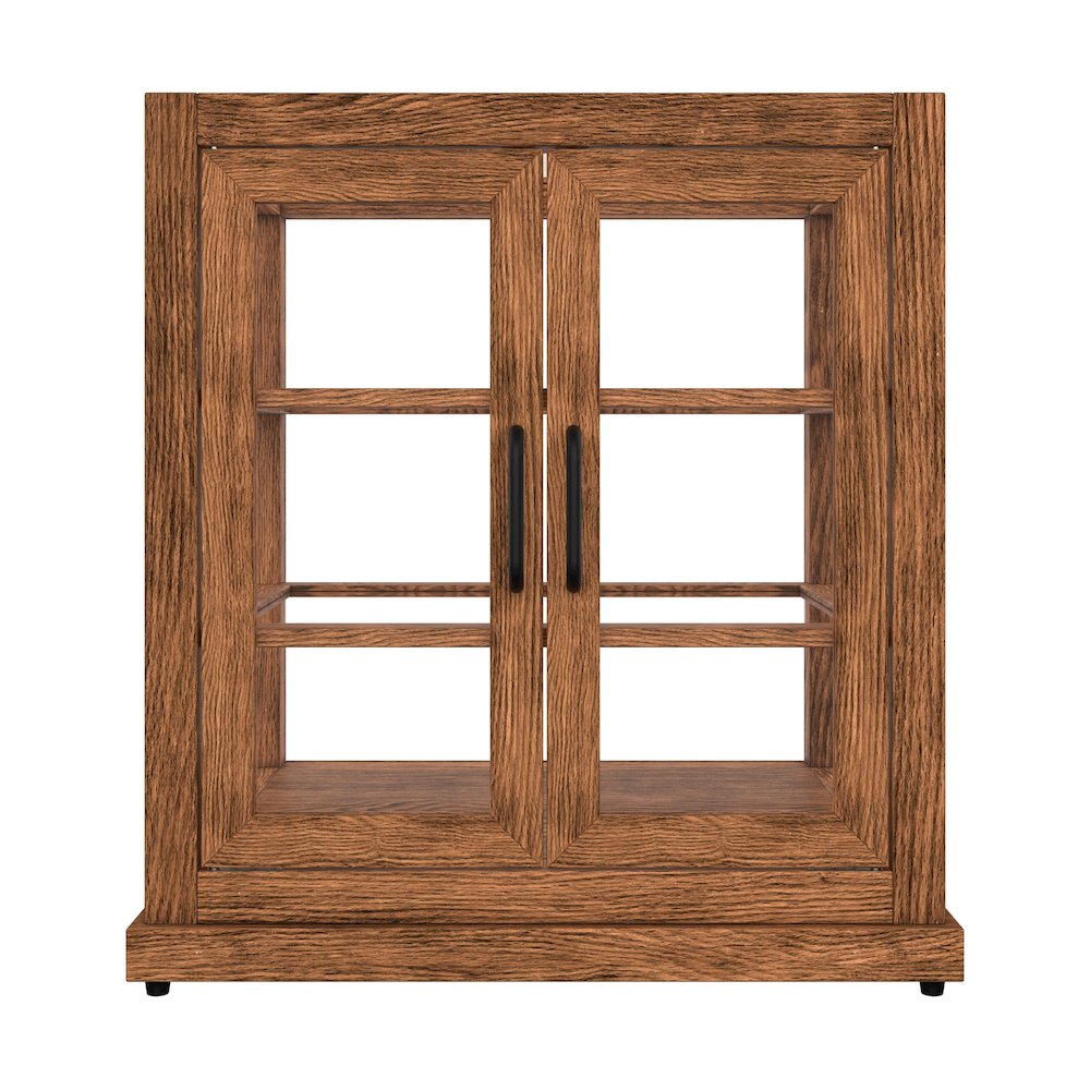 25 In. Artisan Wooden Bakery Display Upright Case 4 Cu ft, Dark color. Picture 7