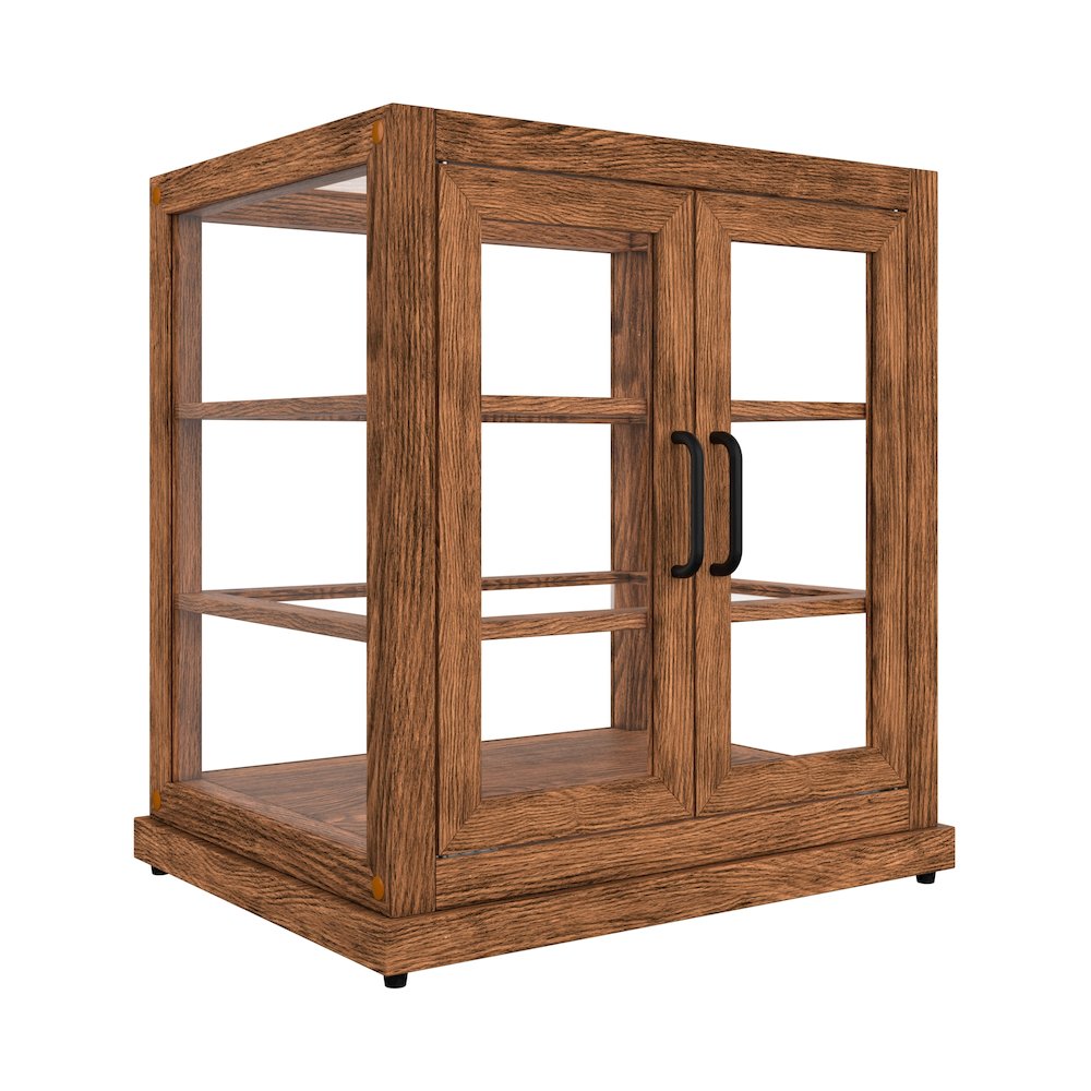 25 In. Artisan Wooden Bakery Display Upright Case 4 Cu ft, Dark color. Picture 8