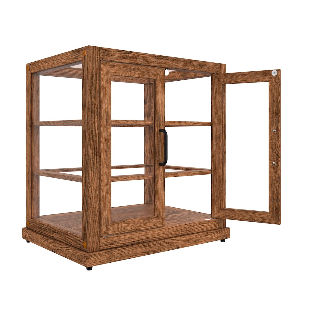 25 In. Artisan Wooden Bakery Display Upright Case 4 Cu ft, Dark color. Picture 9