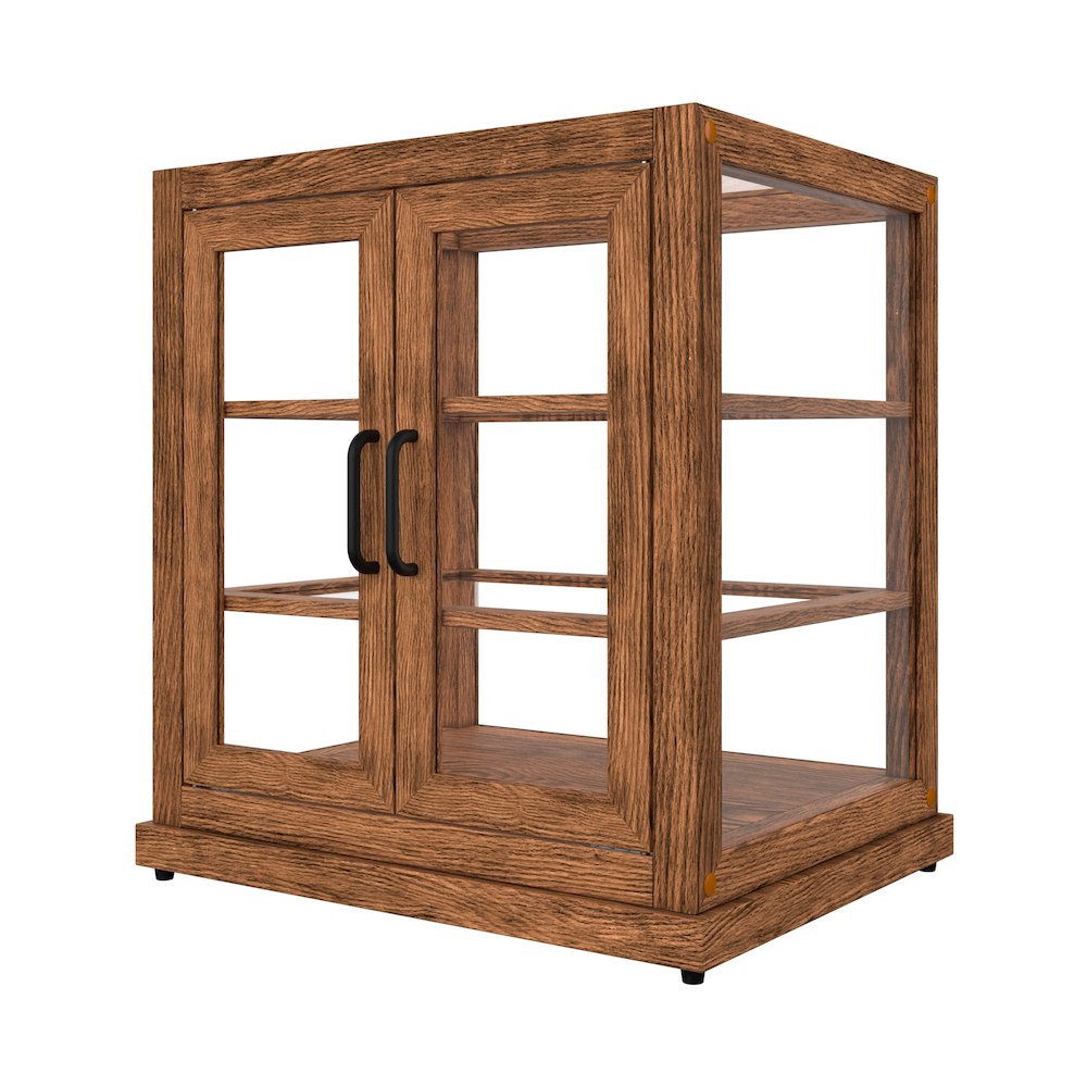 25 In. Artisan Wooden Bakery Display Upright Case 4 Cu ft, Dark color. Picture 10