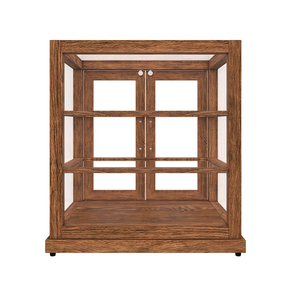 25 In. Artisan Wooden Bakery Display Upright Case 4 Cu ft, Dark color. Picture 12