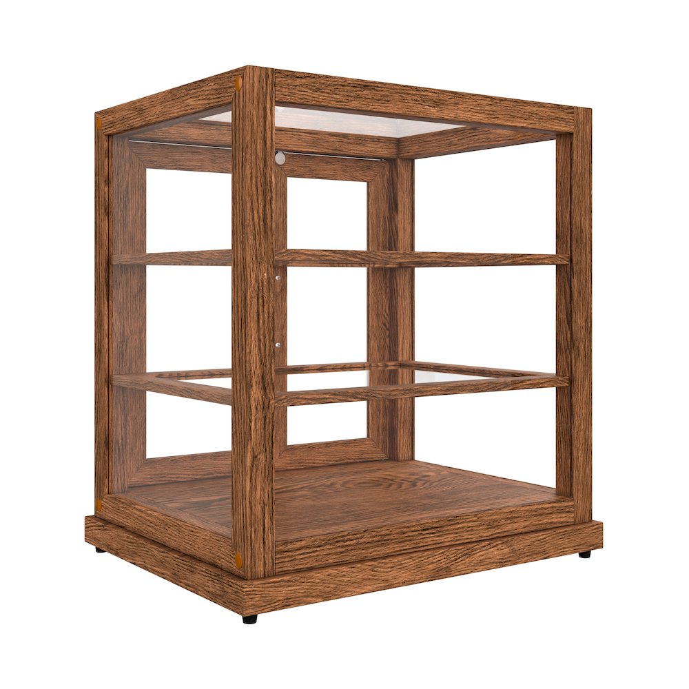 25 In. Artisan Wooden Bakery Display Upright Case 4 Cu ft, Dark color. Picture 13