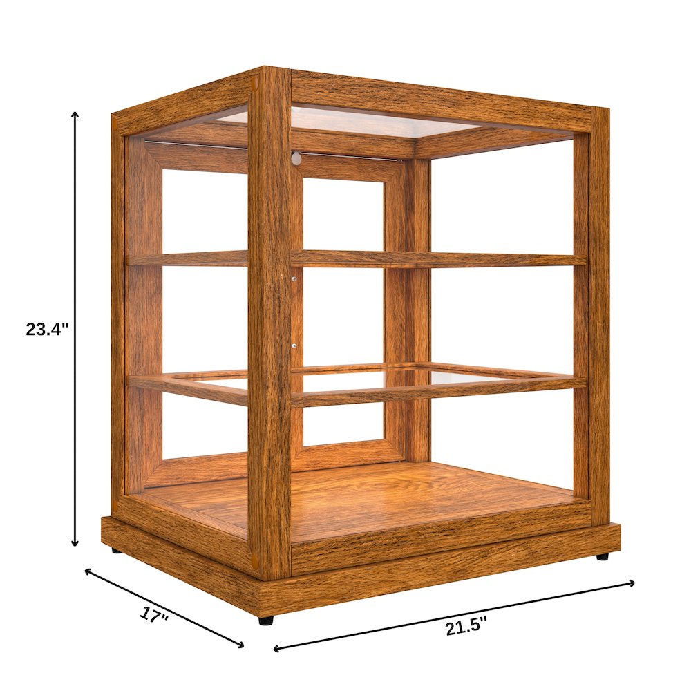 25 In. Artisan Wooden Bakery Display Upright Case 4 Cu ft, light color. Picture 1