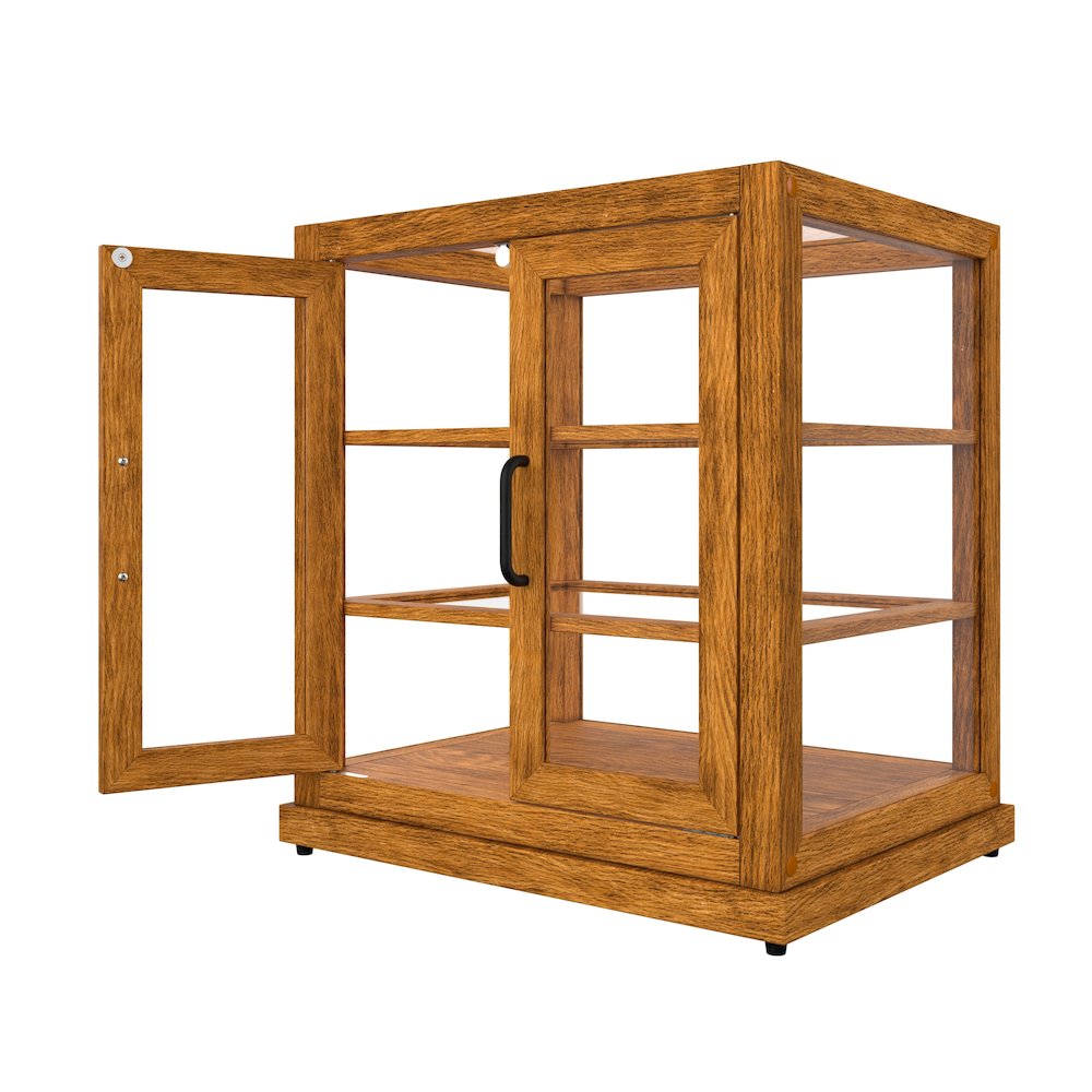 25 In. Artisan Wooden Bakery Display Upright Case 4 Cu ft, light color. Picture 11