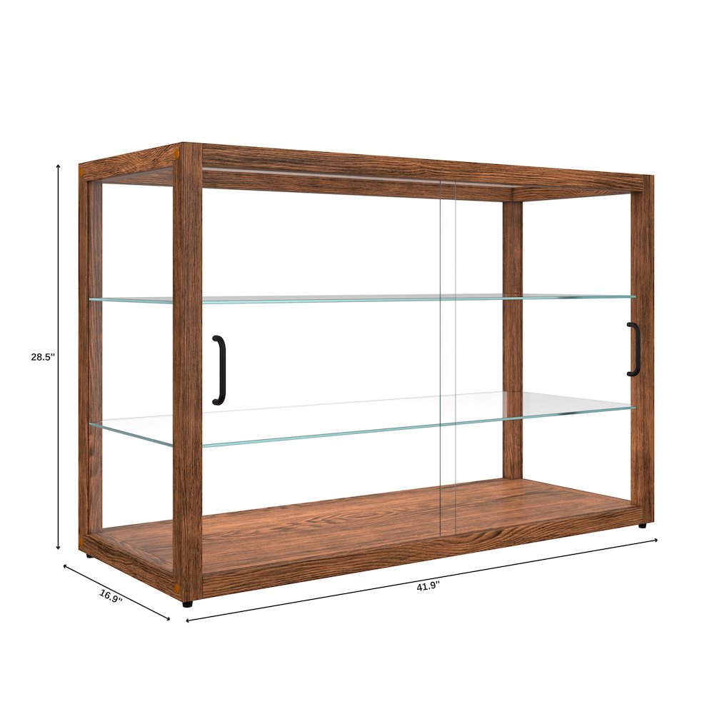 42 In. Artisan Horizontal Dark Wooden Bakery Display Case 8 Cu. ft.. Picture 1