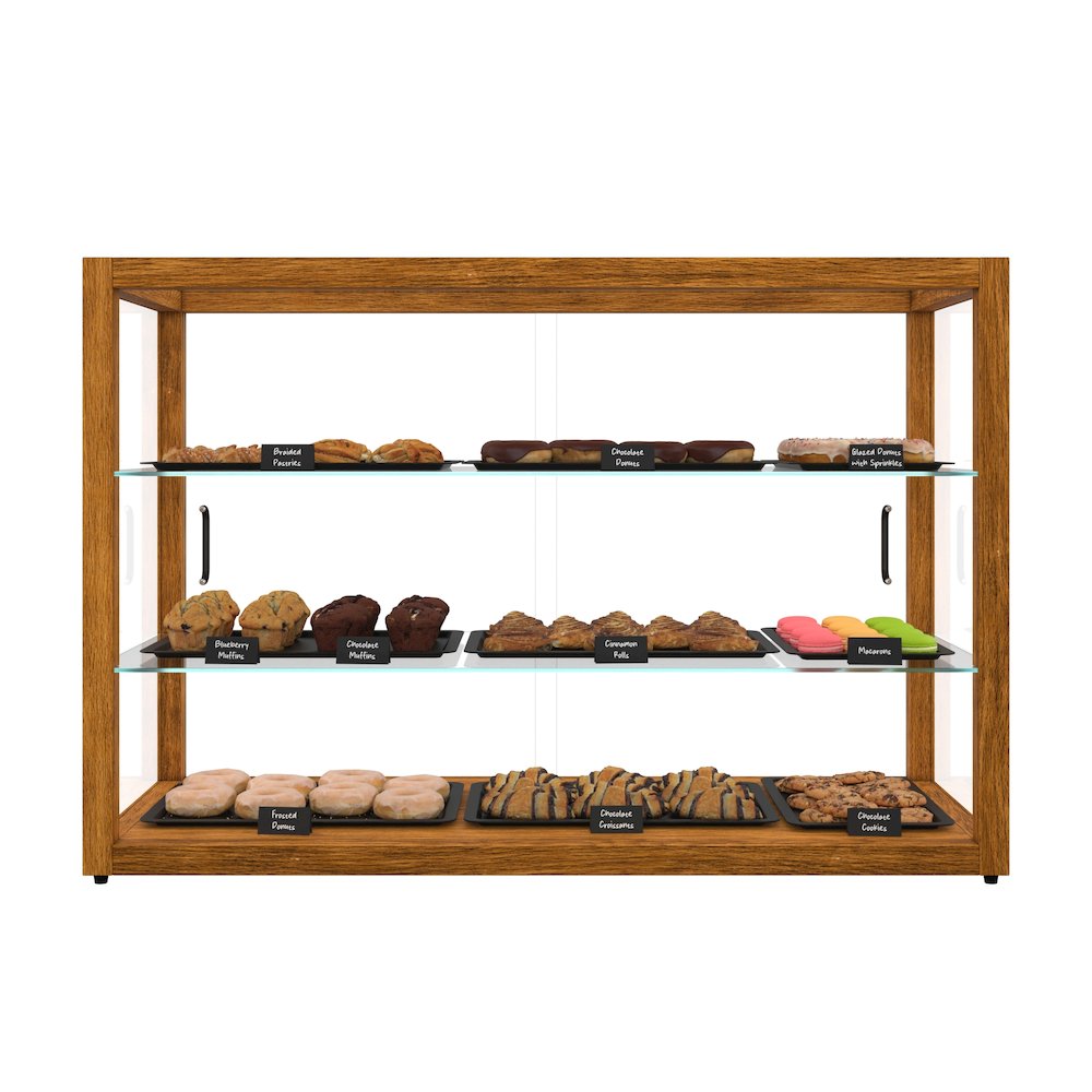 42 In. Artisan Horizontal Light Wooden Bakery Display Case 8 Cu. ft.. Picture 2