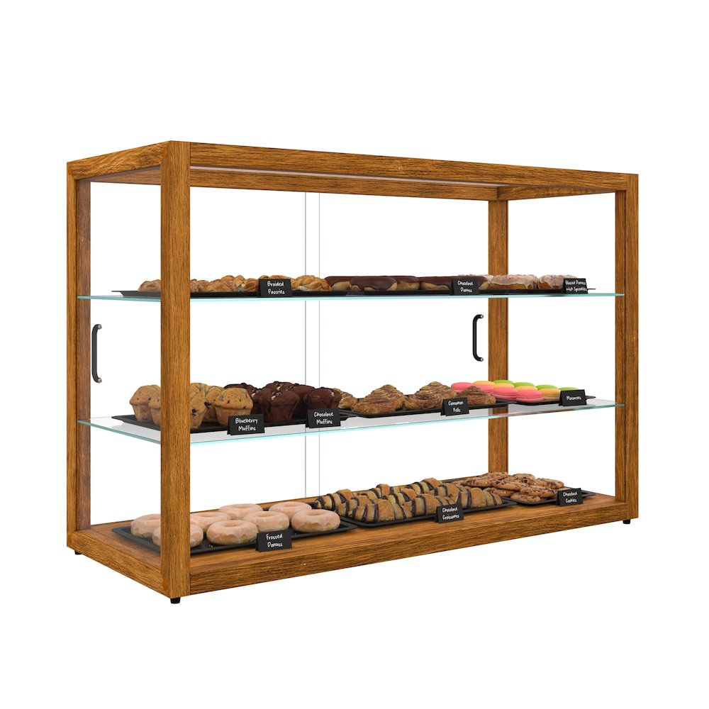 42 In. Artisan Horizontal Light Wooden Bakery Display Case 8 Cu. ft.. Picture 5
