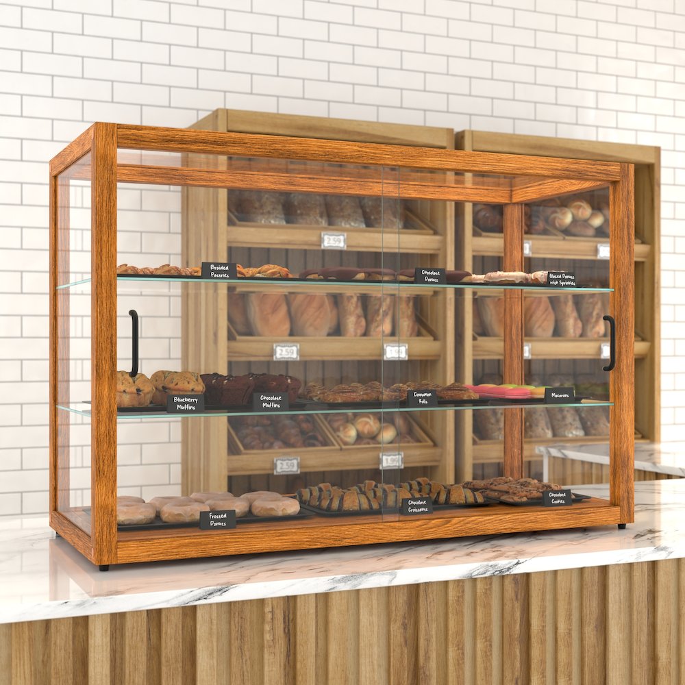 42 In. Artisan Horizontal Light Wooden Bakery Display Case 8 Cu. ft.. Picture 4
