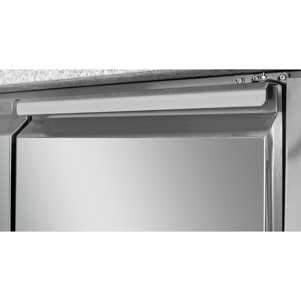 59 in. Commercial Refrigerated Granite Top Pizza Prep Station in Stainless Steel. Picture 7