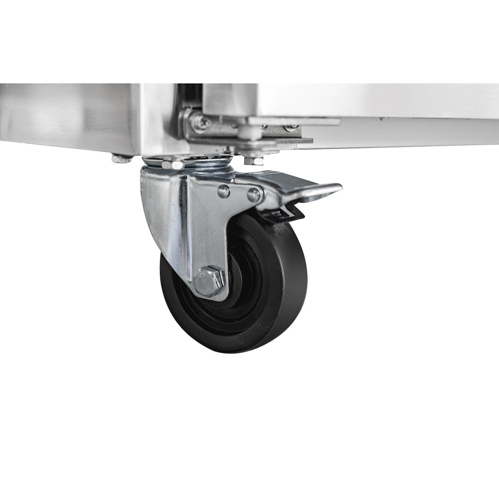 59 in. Commercial Refrigerated Granite Top Pizza Prep Station in Stainless Steel. Picture 10
