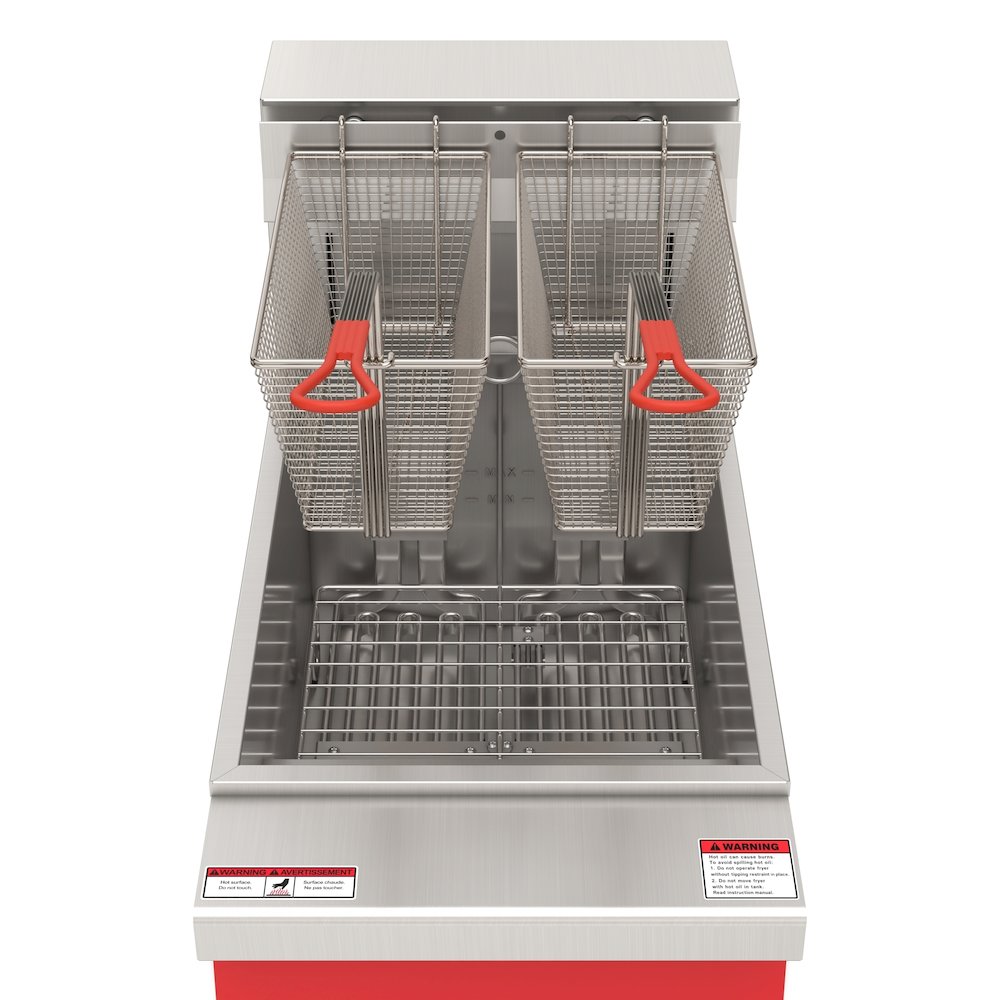 40 lb. Commercial Electric Floor Deep Fryer, 240V 3-Phase in Stainless-Steel. Picture 10