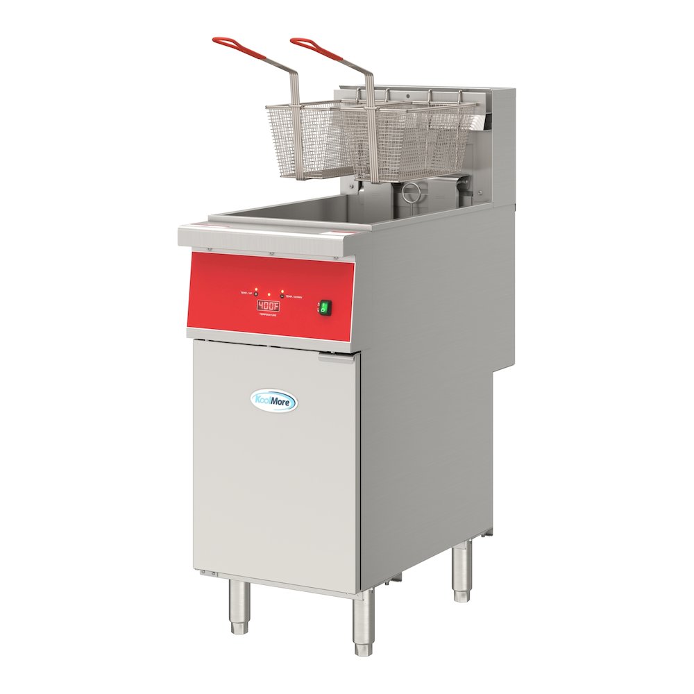 40 lb. Commercial Electric Floor Deep Fryer, 240V 3-Phase in Stainless-Steel. Picture 8
