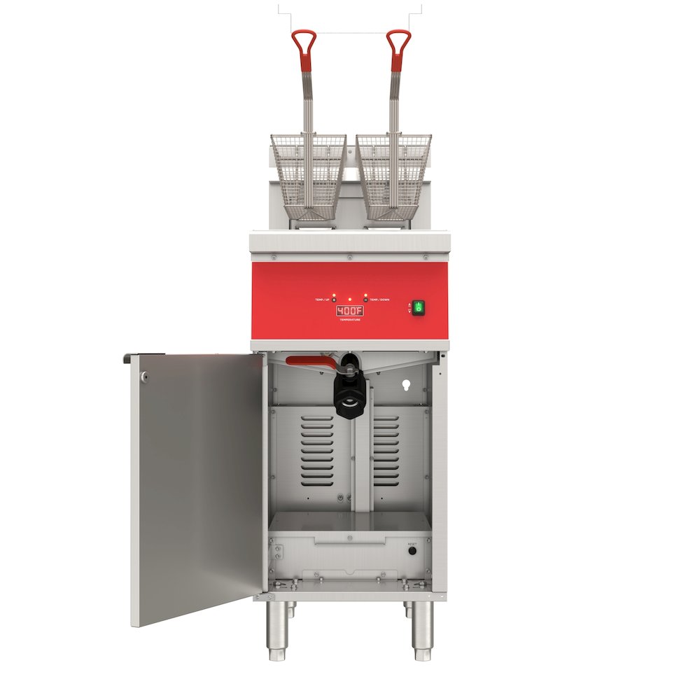 40 lb. Commercial Electric Floor Deep Fryer, 240V 3-Phase in Stainless-Steel. Picture 11